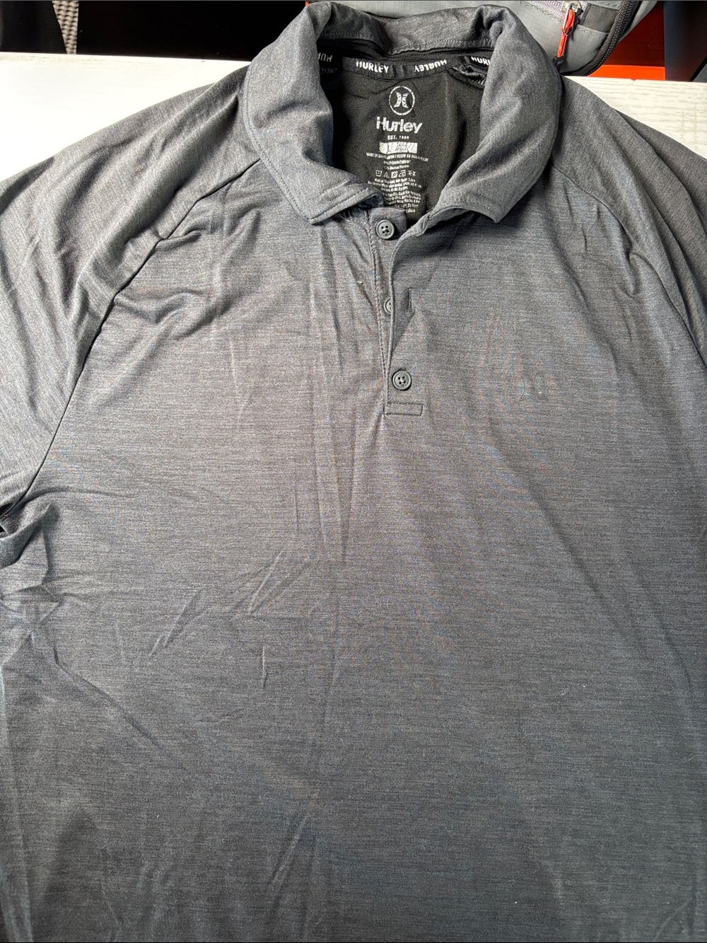 Hurley Men’s Heather Charcoal Performance Polo